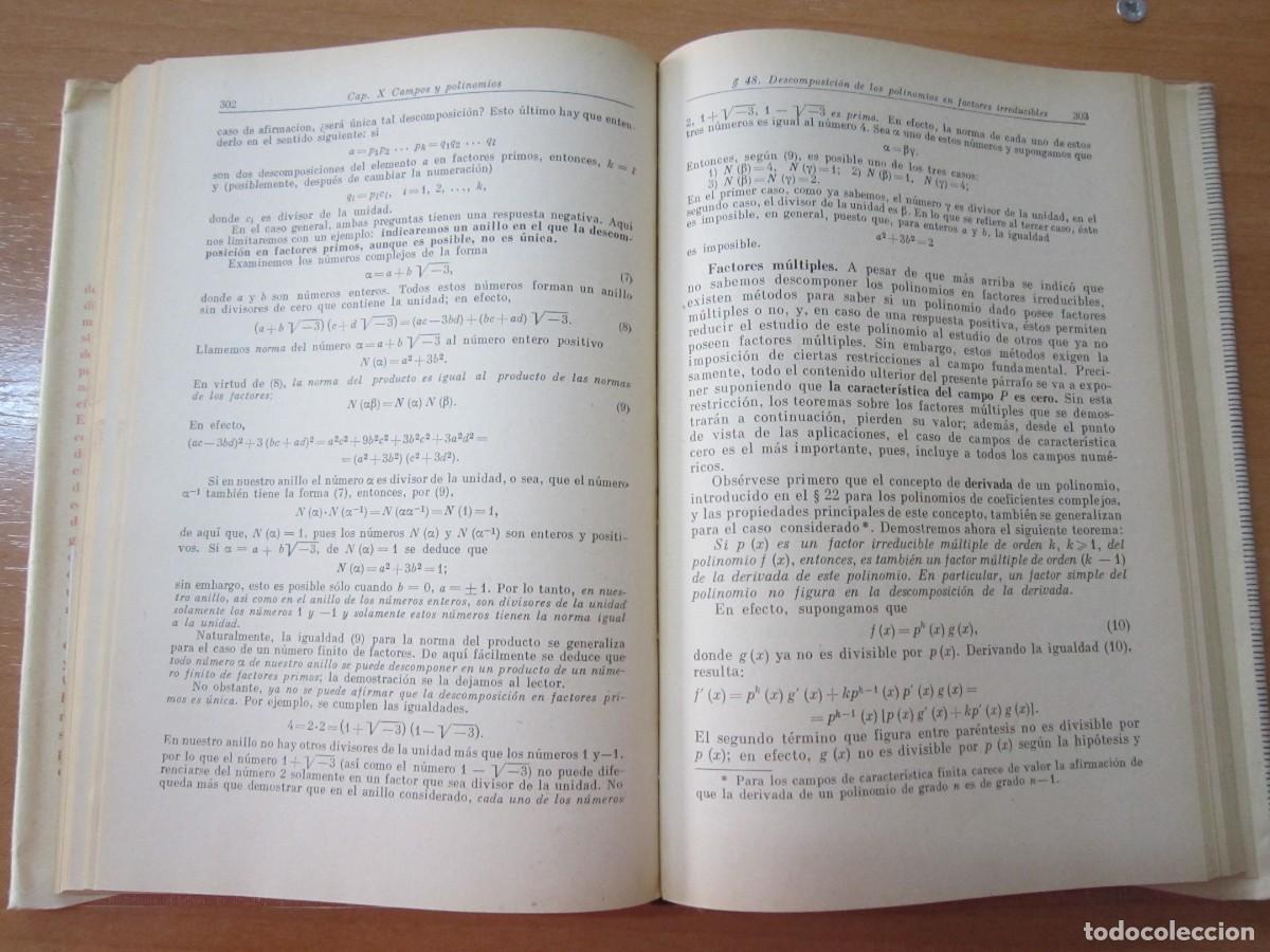Libros de segunda mano de ciencias: Curso de &aacute;lgebra superior, de A.G. Kurosch - Foto 3