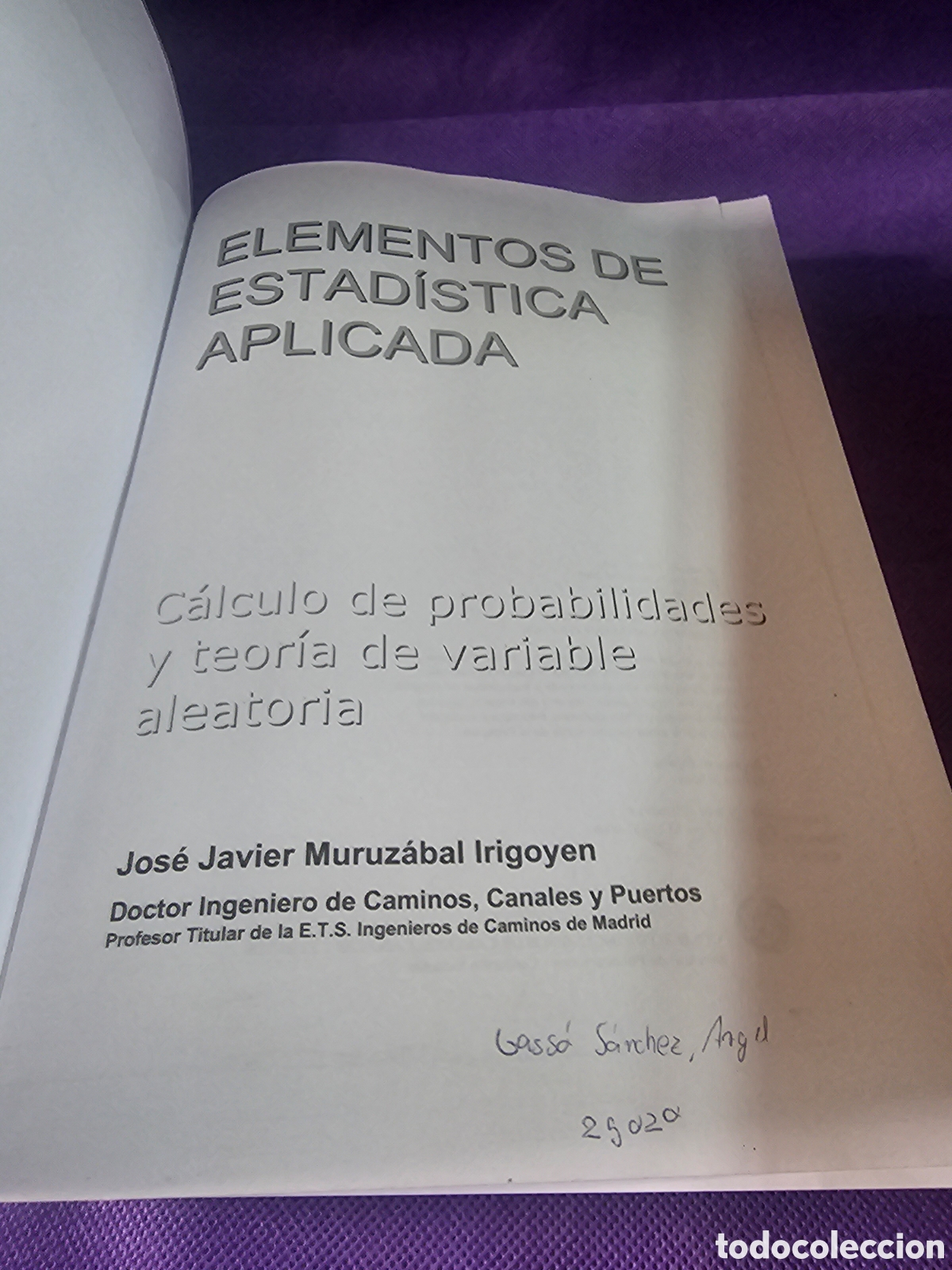 Libros de segunda mano de ciencias: ELEMENTOS DE ESTAD&Iacute;STICA APLICADA - JOSE JAVIER MURUZABAL IRIGOYEN - - Foto 2