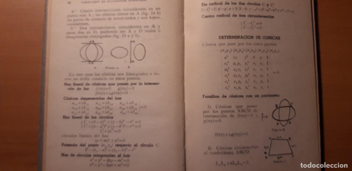 Libros de segunda mano de ciencias: Formulario de Matem&aacute;ticas Superiores - Foto 5
