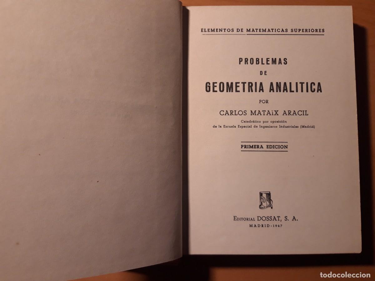Libros de segunda mano de ciencias: Problemas de Geometr&iacute;a Anal&iacute;tica - Foto 2