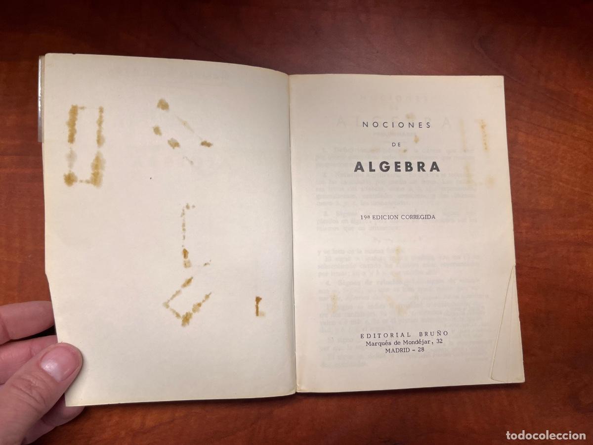 Libros de segunda mano de ciencias: Nociones de &aacute;lgebra y trigonometr&iacute;a, 19&ordf; edici&oacute;n, Bru&ntilde;o, 1976 - Foto 3