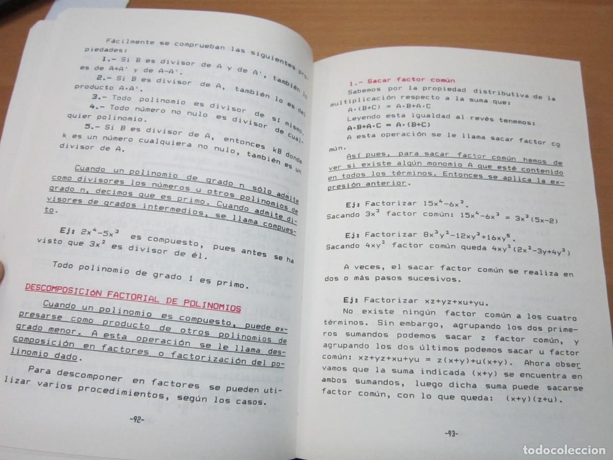 Libros de segunda mano de ciencias: Matematicas 1, de M.B. Garc&iacute;a y M.D. V. Mart&iacute;nez - Foto 3