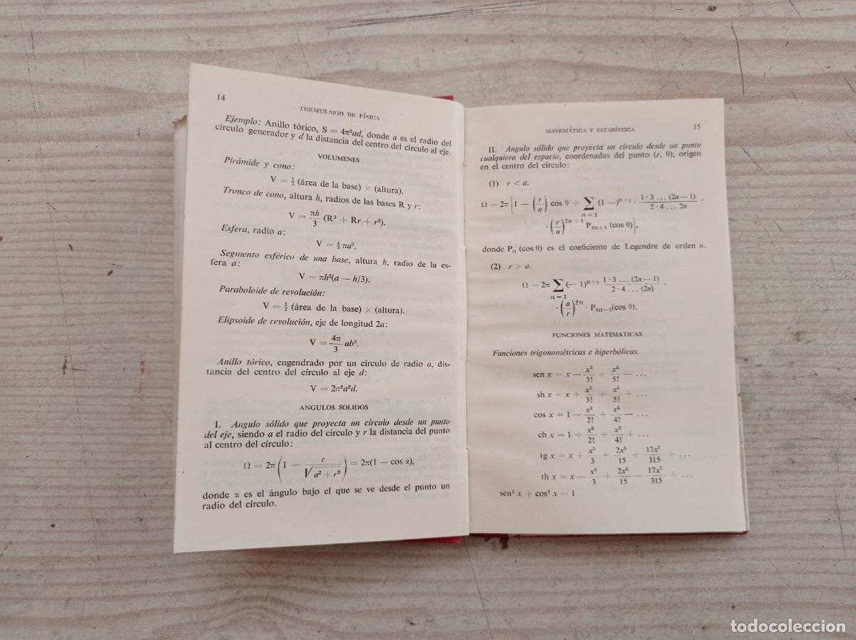 Libros de segunda mano de ciencias: Formulario De Fisica - T.S.E Thomas - 1958 - Foto 4