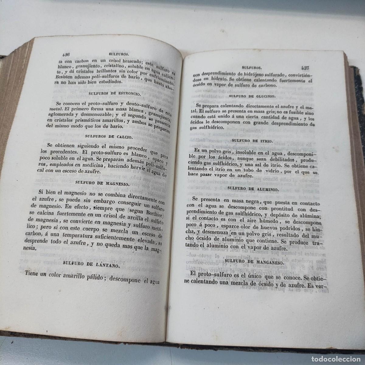 Libros de segunda mano de ciencias: ELEMENTOS DE QU&Iacute;MICA. TOMO I BOUCHARDAT, A. - Foto 8