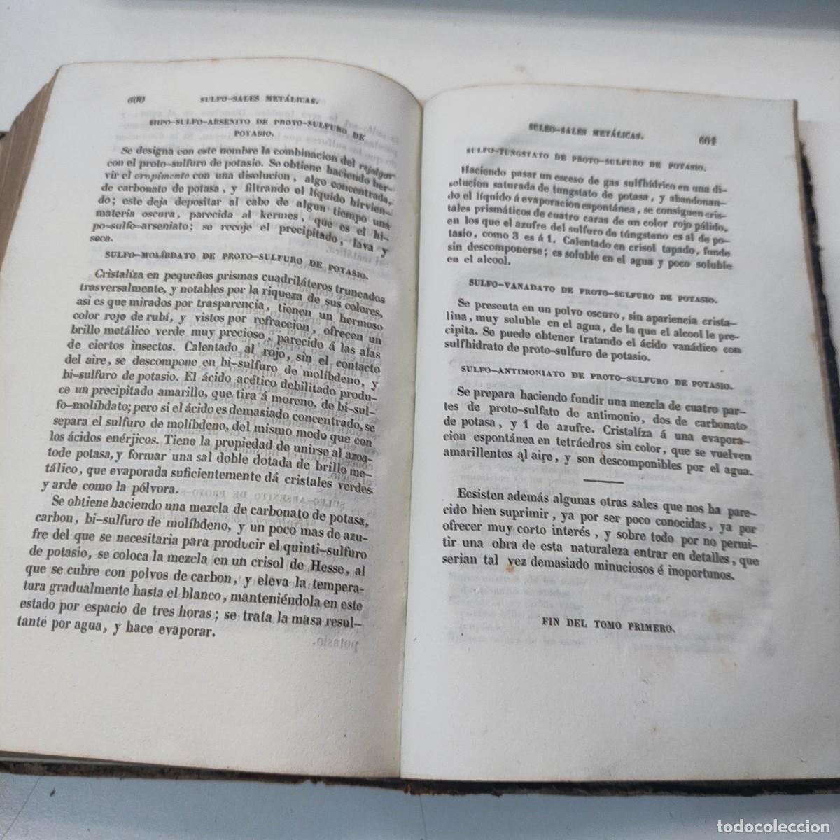 Libros de segunda mano de ciencias: ELEMENTOS DE QU&Iacute;MICA. TOMO I BOUCHARDAT, A. - Foto 10