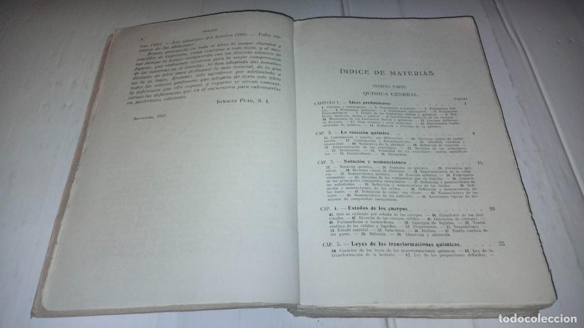 Libros de segunda mano de ciencias: Qu&iacute;mica Escolar - Ignacio Puig - Editor Manuel Mar&iacute;n - Foto 9