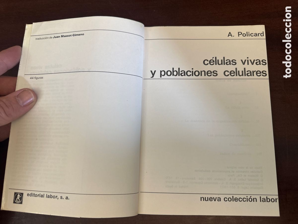 Libros de segunda mano: C&Eacute;LULAS VIVAS Y POBLACIONES CELULARES. POLICARD, A. - Foto 2