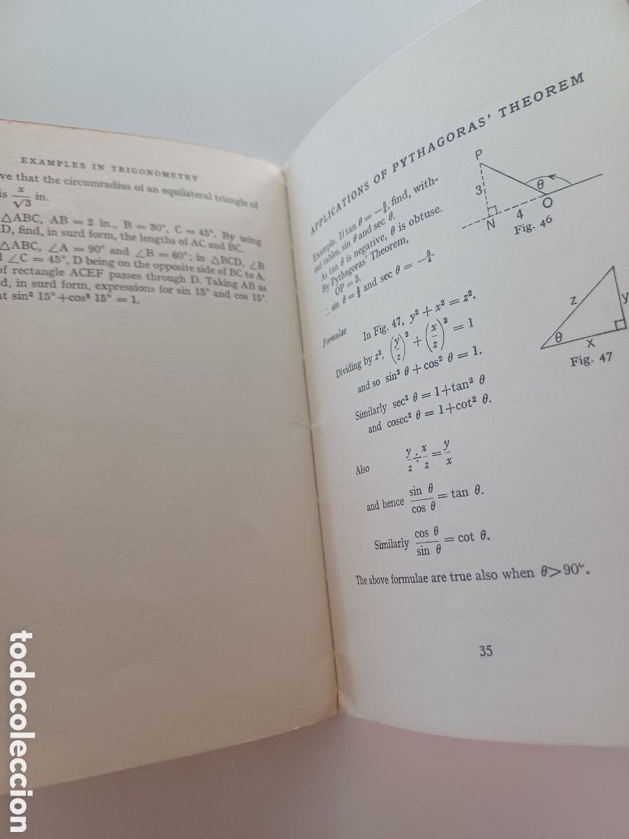 Libros de segunda mano de ciencias: Examples in trigonometry 1975 INGL&Eacute;S - Foto 6
