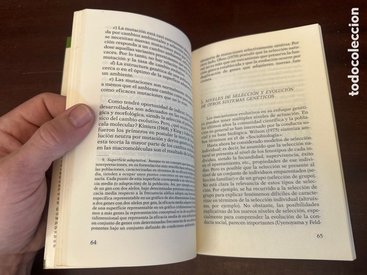 Libros de segunda mano: SOBRE LA ESTRUCTURA DE LA TEORIA DE LA EVOLUCION - ANDRES MOYA - Foto 4