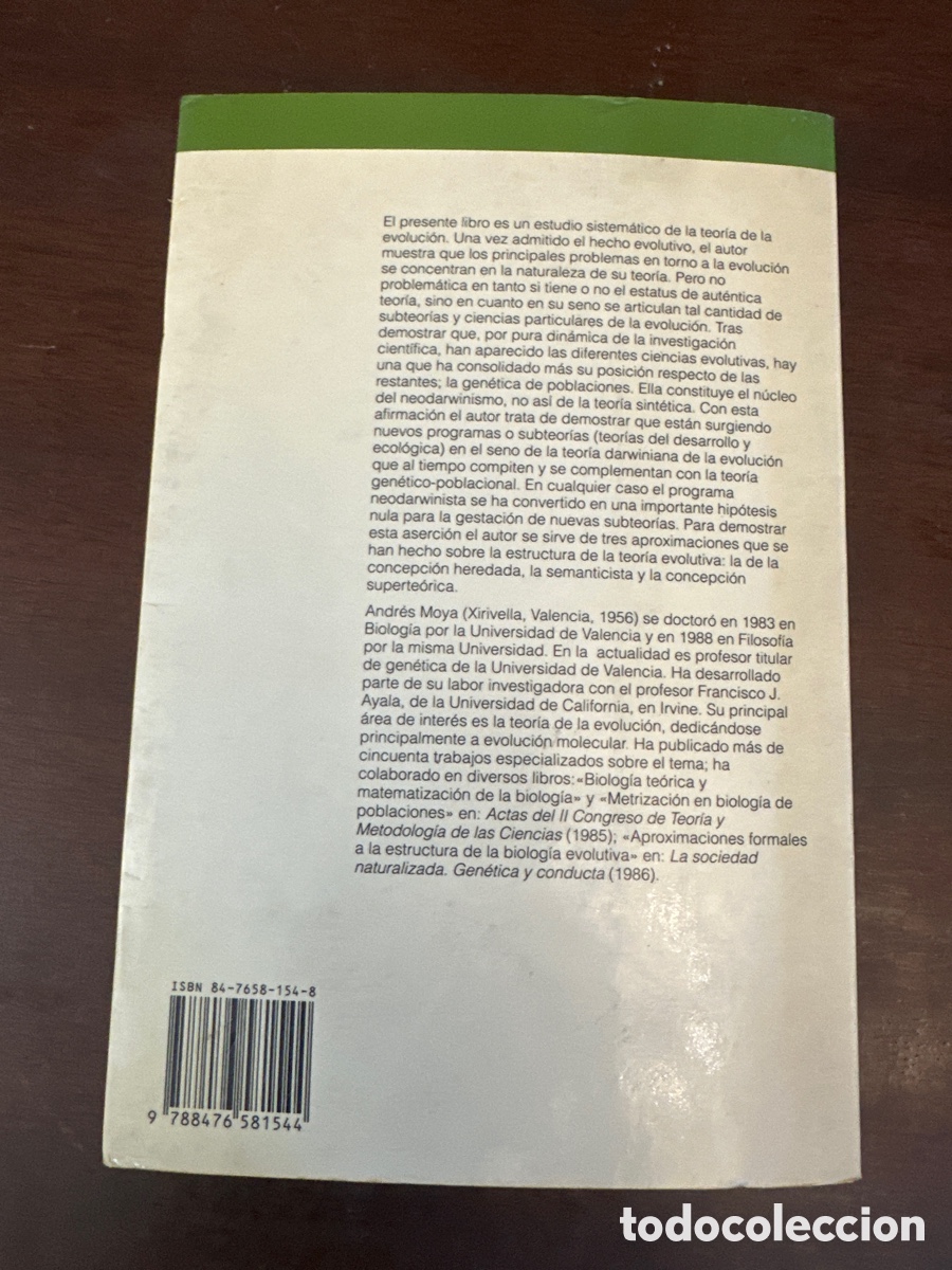 Libros de segunda mano: SOBRE LA ESTRUCTURA DE LA TEORIA DE LA EVOLUCION - ANDRES MOYA - Foto 7