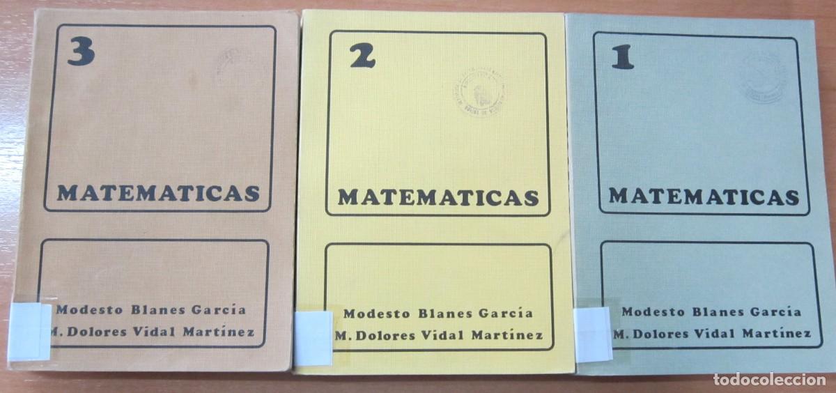 Libros de segunda mano de ciencias: Matematicas 1,2,3 de M.B. Garc&iacute;a y M.D.V. Mart&iacute;nez - Foto 1