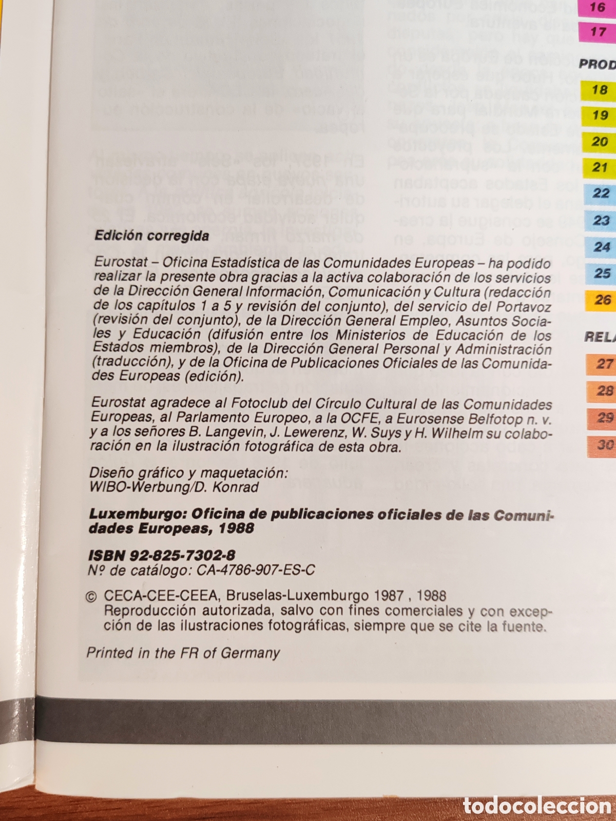 Libros de segunda mano de ciencias: Europa en cifras 1988 - Foto 3