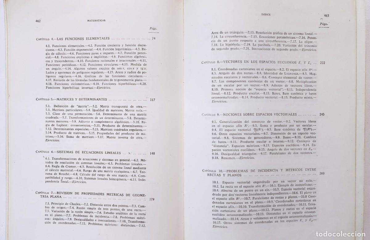 Libros de segunda mano de ciencias: MATEM&Aacute;TICAS PARA INGENIEROS Y ARQUITECTOS T&Eacute;CNICOS. 2 TOMOS. - Foto 5