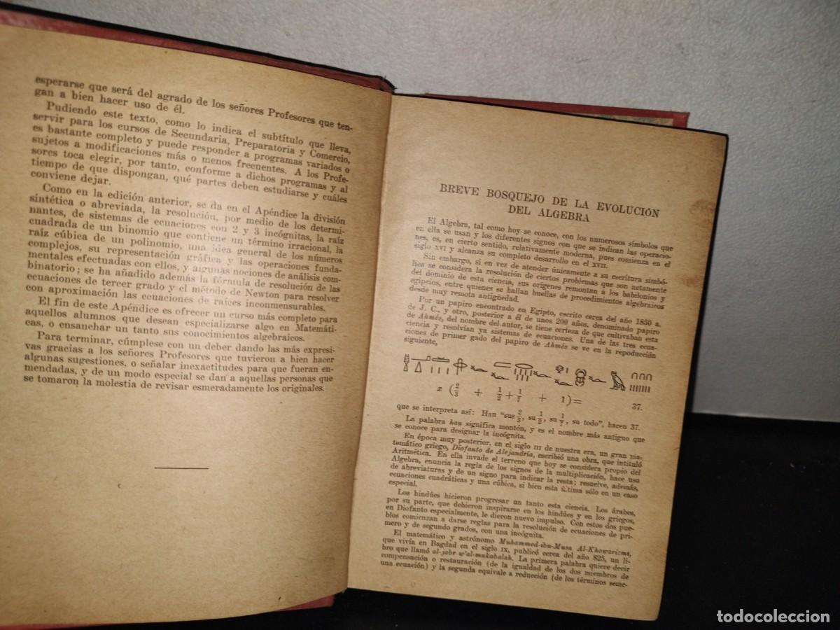 Libros de segunda mano de ciencias: 152- CURSO DE &Aacute;LGEBRA - A. ANFOSSI - EDITORIAL PROGRESO 1943 - Foto 6