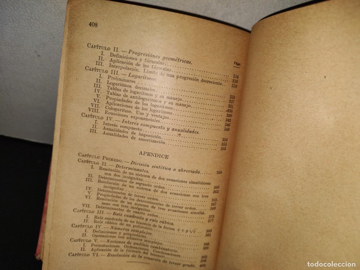 Libros de segunda mano de ciencias: 152- CURSO DE &Aacute;LGEBRA - A. ANFOSSI - EDITORIAL PROGRESO 1943 - Foto 9
