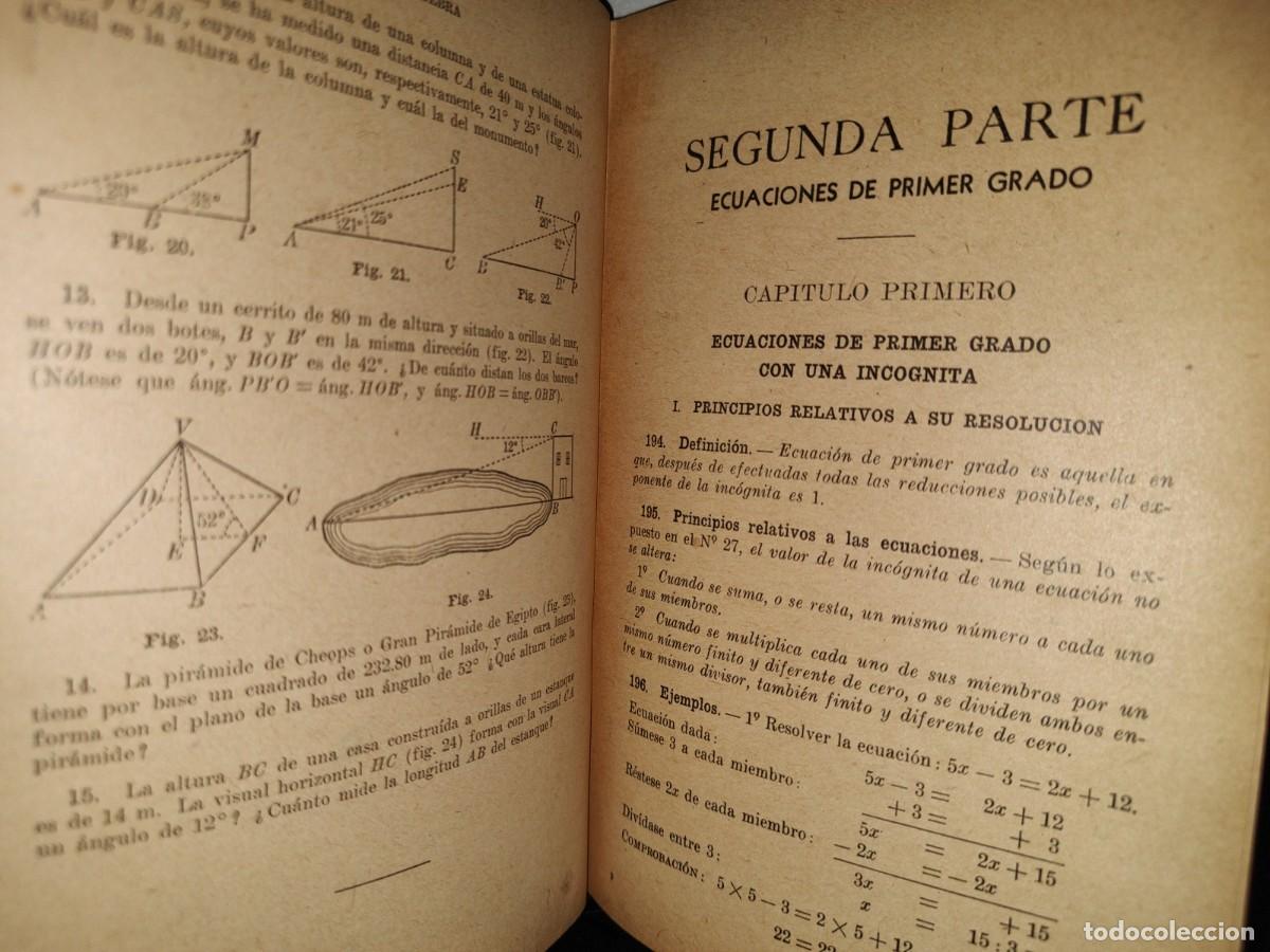 Libros de segunda mano de ciencias: 152- CURSO DE &Aacute;LGEBRA - A. ANFOSSI - EDITORIAL PROGRESO 1943 - Foto 11