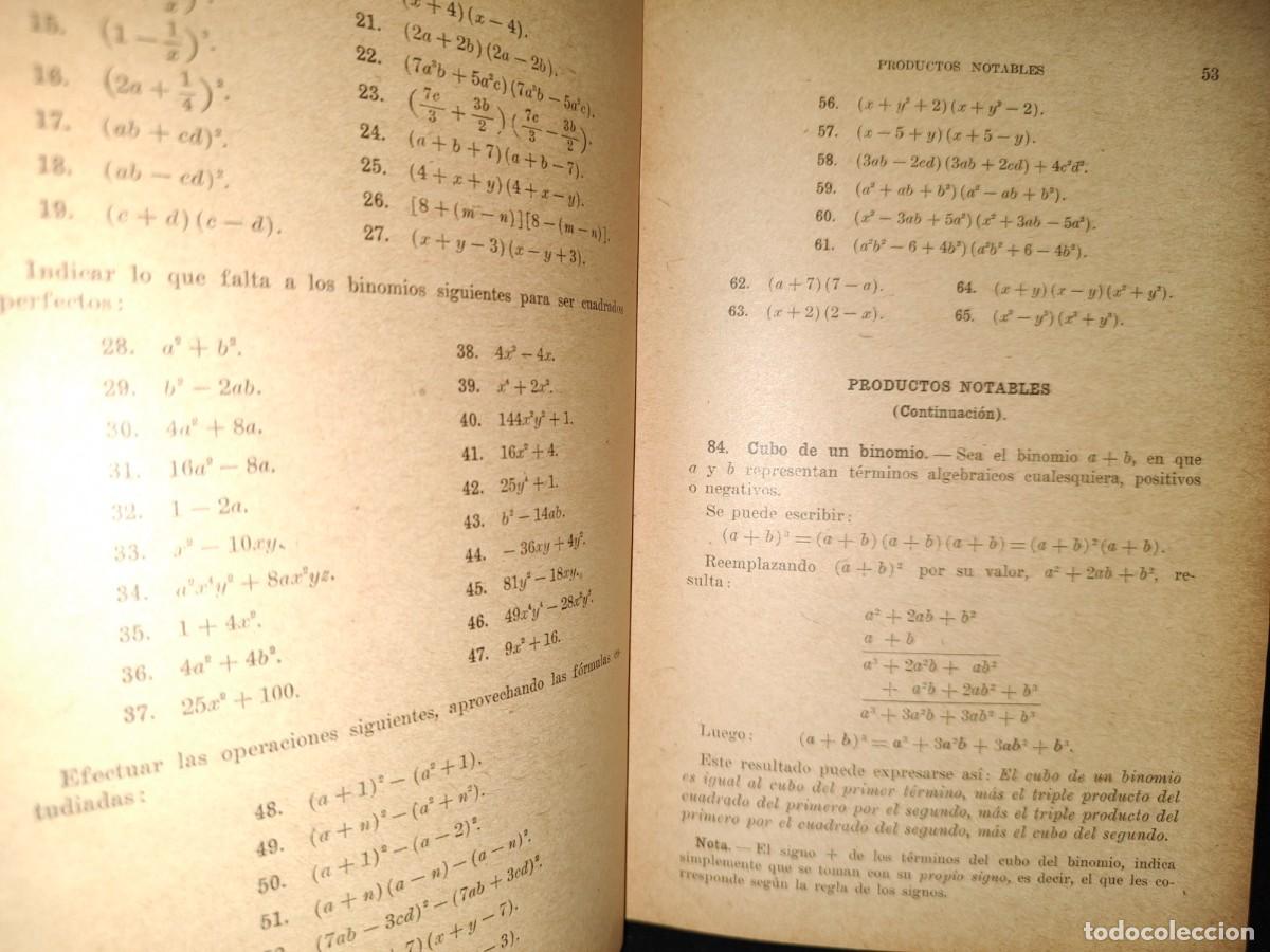 Libros de segunda mano de ciencias: 152- CURSO DE &Aacute;LGEBRA - A. ANFOSSI - EDITORIAL PROGRESO 1943 - Foto 12