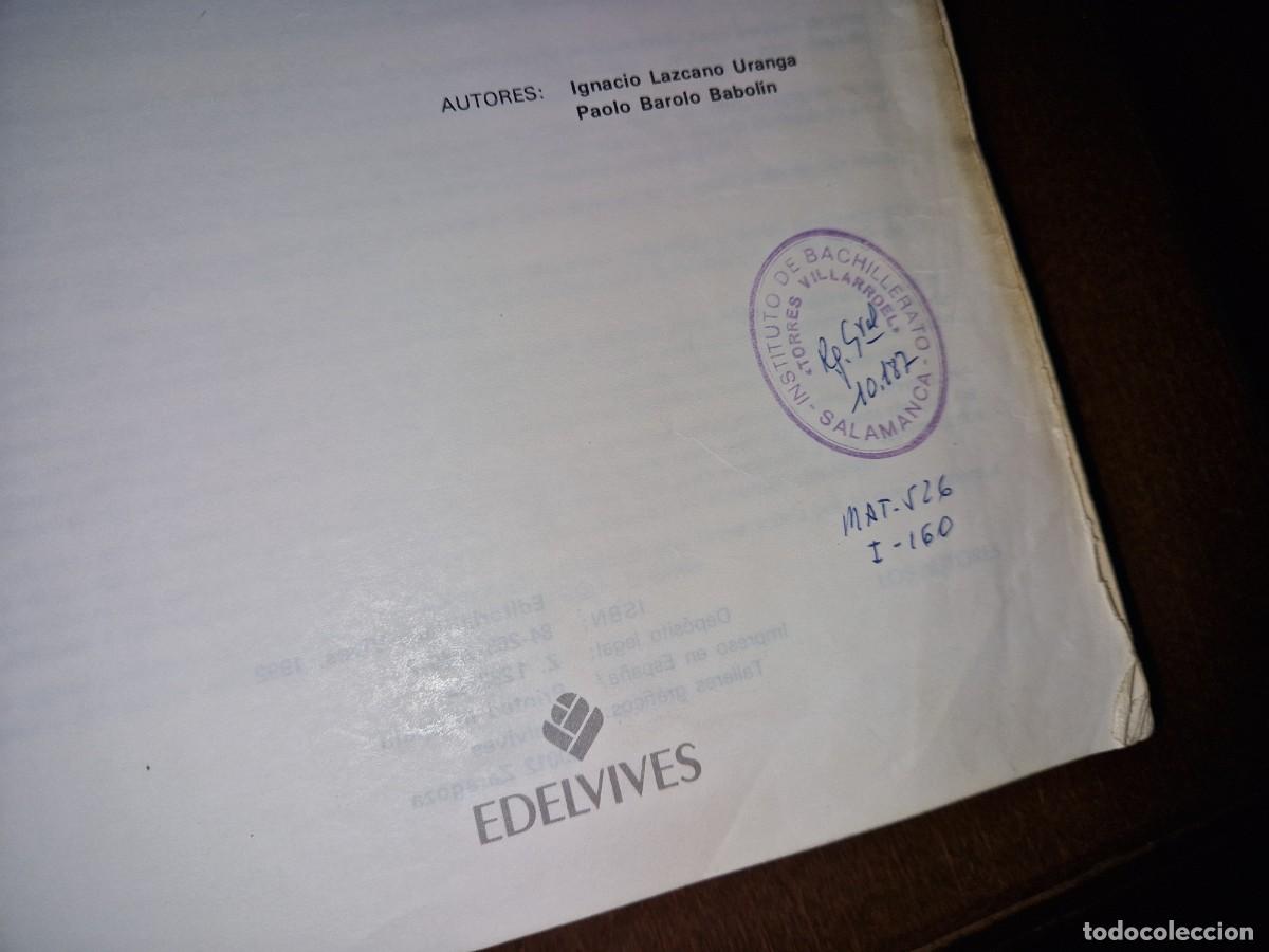Libros de segunda mano de ciencias: MATEMATICAS BUP 1 - EDELVIVES - Foto 2