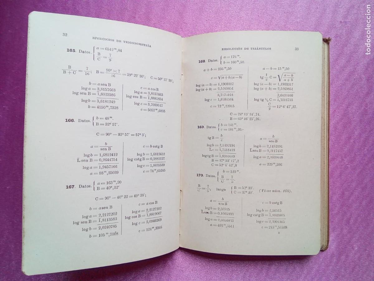 Libros de segunda mano de ciencias: EJERCICIOS Y PROBLEMAS DE TRIGONOMETRIA.BRU&Ntilde;OE/1/1/1 - Foto 3