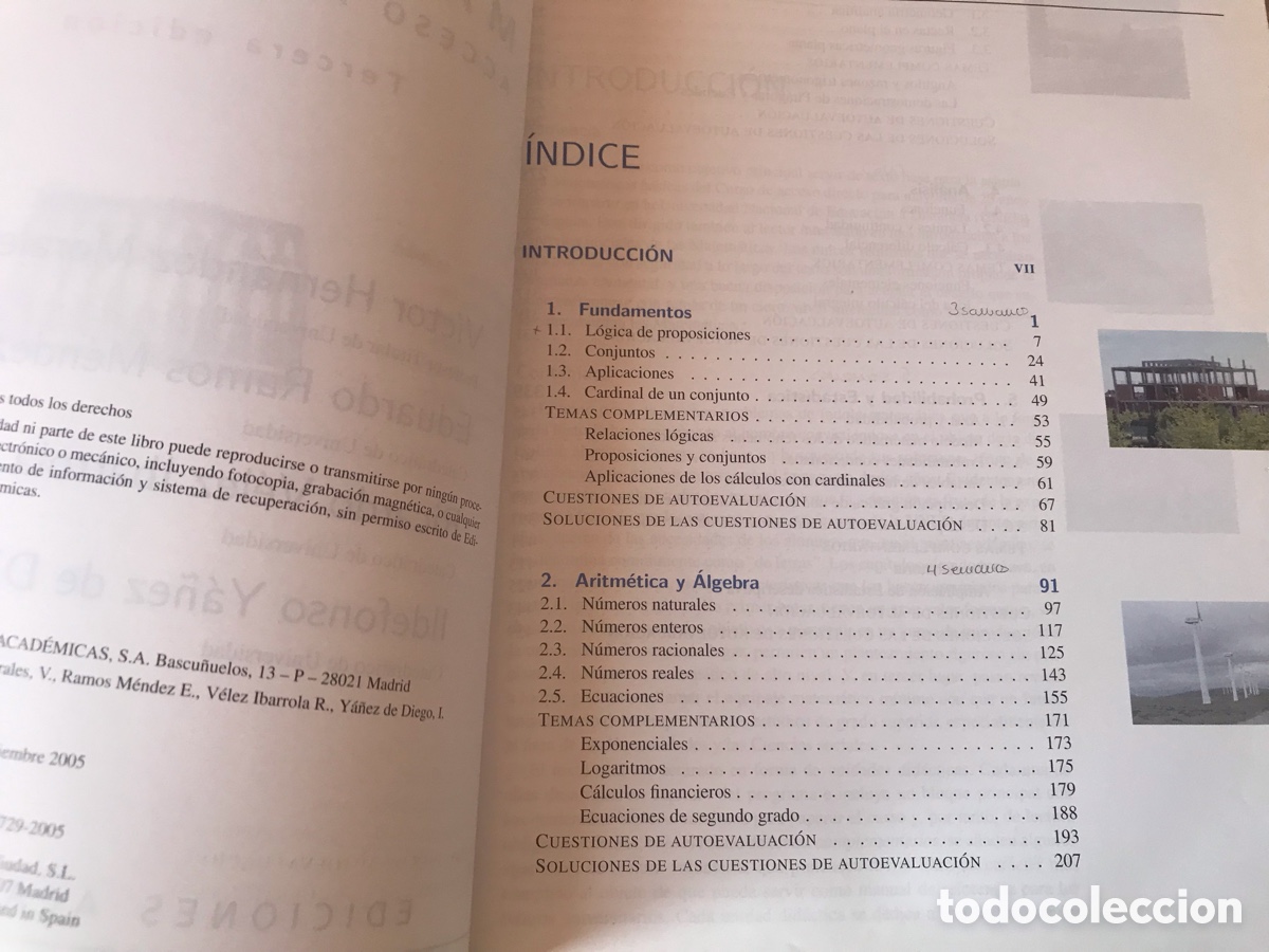 Libros de segunda mano de ciencias: Introducci&oacute;n a las matem&aacute;ticas. Acceso a la universidad - Foto 5