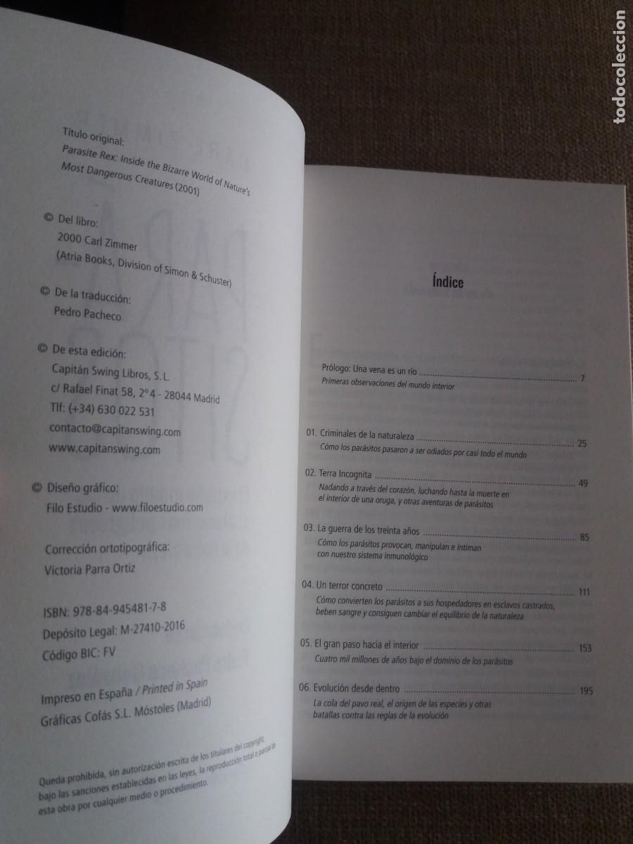 Libros de segunda mano: PAR&Aacute;SITOS. CARL ZIMMER - Foto 4