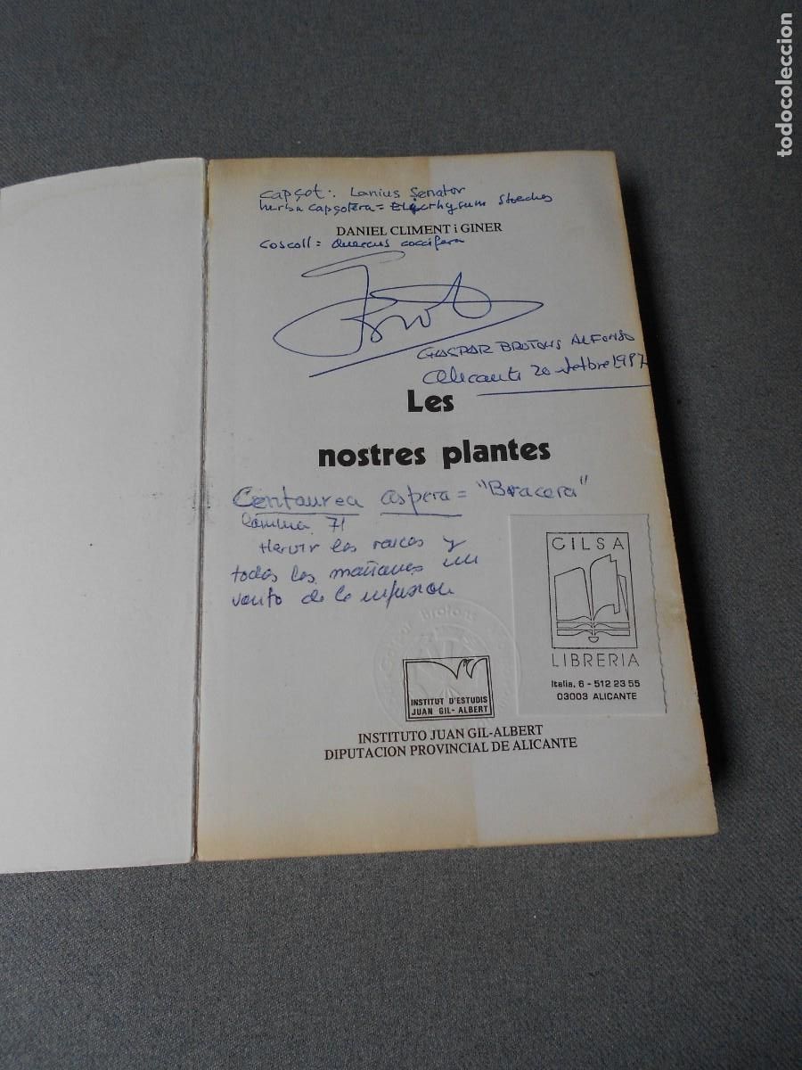 Libros de segunda mano: LES NOSTRES PLANTES. DANIEL CLIMENT - Foto 2