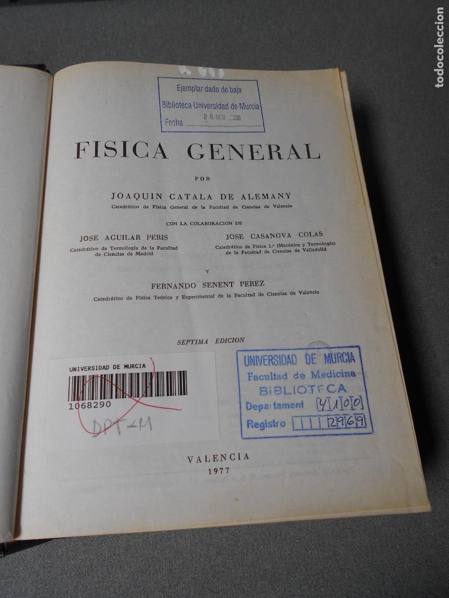 Libros de segunda mano de ciencias: FISICA GENERAL. JOAQUIN CATAL&Aacute; - Foto 3