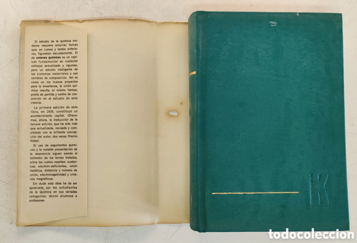 Libros de segunda mano de ciencias: Uniones qu&iacute;micas. Linus Pauling. - Foto 4