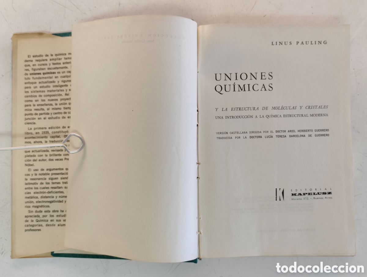 Libros de segunda mano de ciencias: Uniones qu&iacute;micas. Linus Pauling. - Foto 5