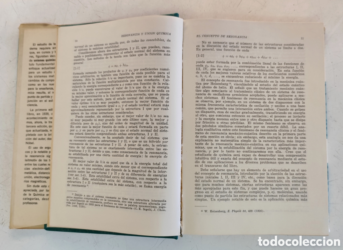 Libros de segunda mano de ciencias: Uniones qu&iacute;micas. Linus Pauling. - Foto 6