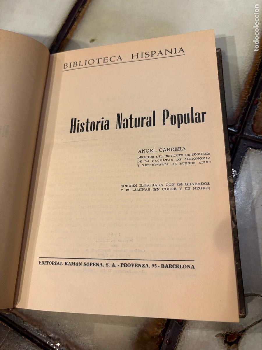 Libros de segunda mano: Historia natural. Biblioteca Hispania. PEDIDO M&Iacute;NIMO 5&euro; - Foto 2