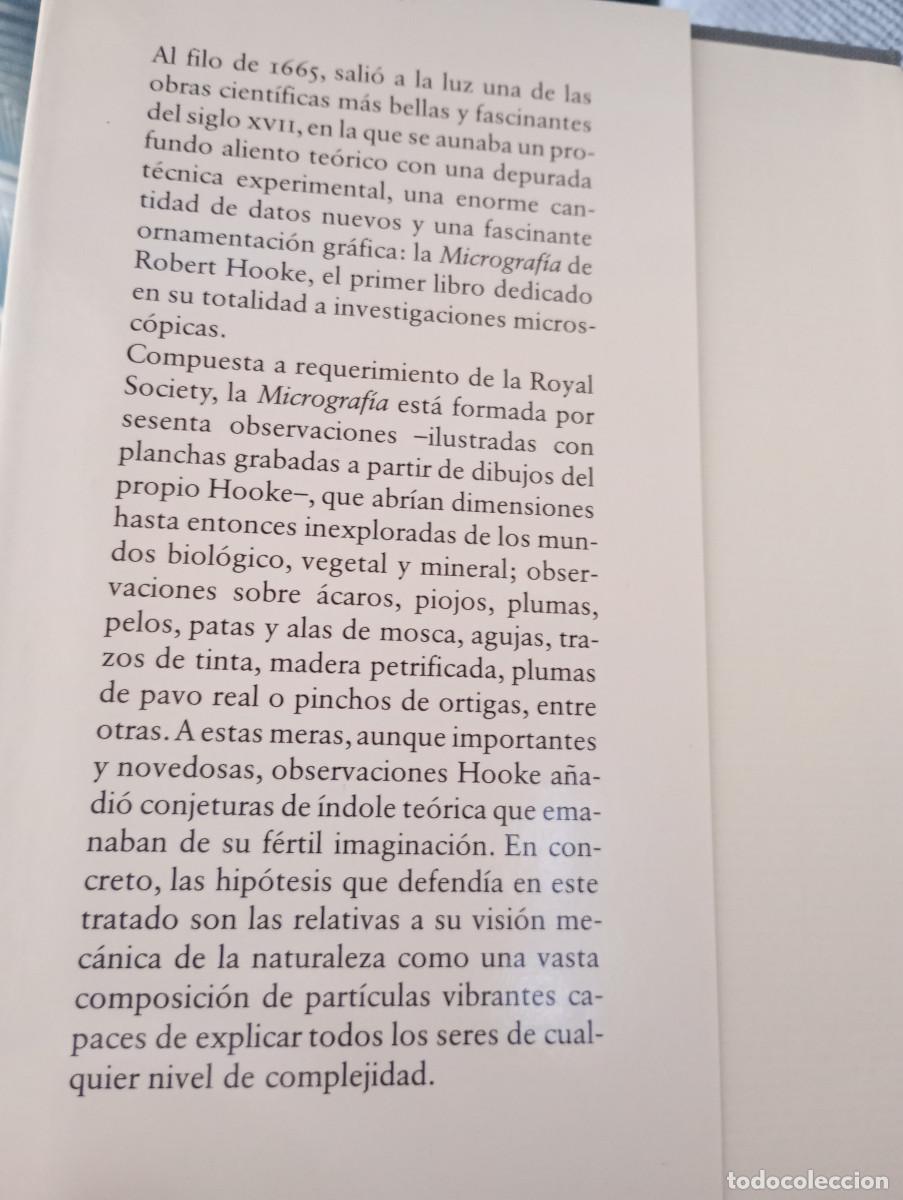 Libros de segunda mano: Micrograf&iacute;a (Robert Hooke) - Foto 4