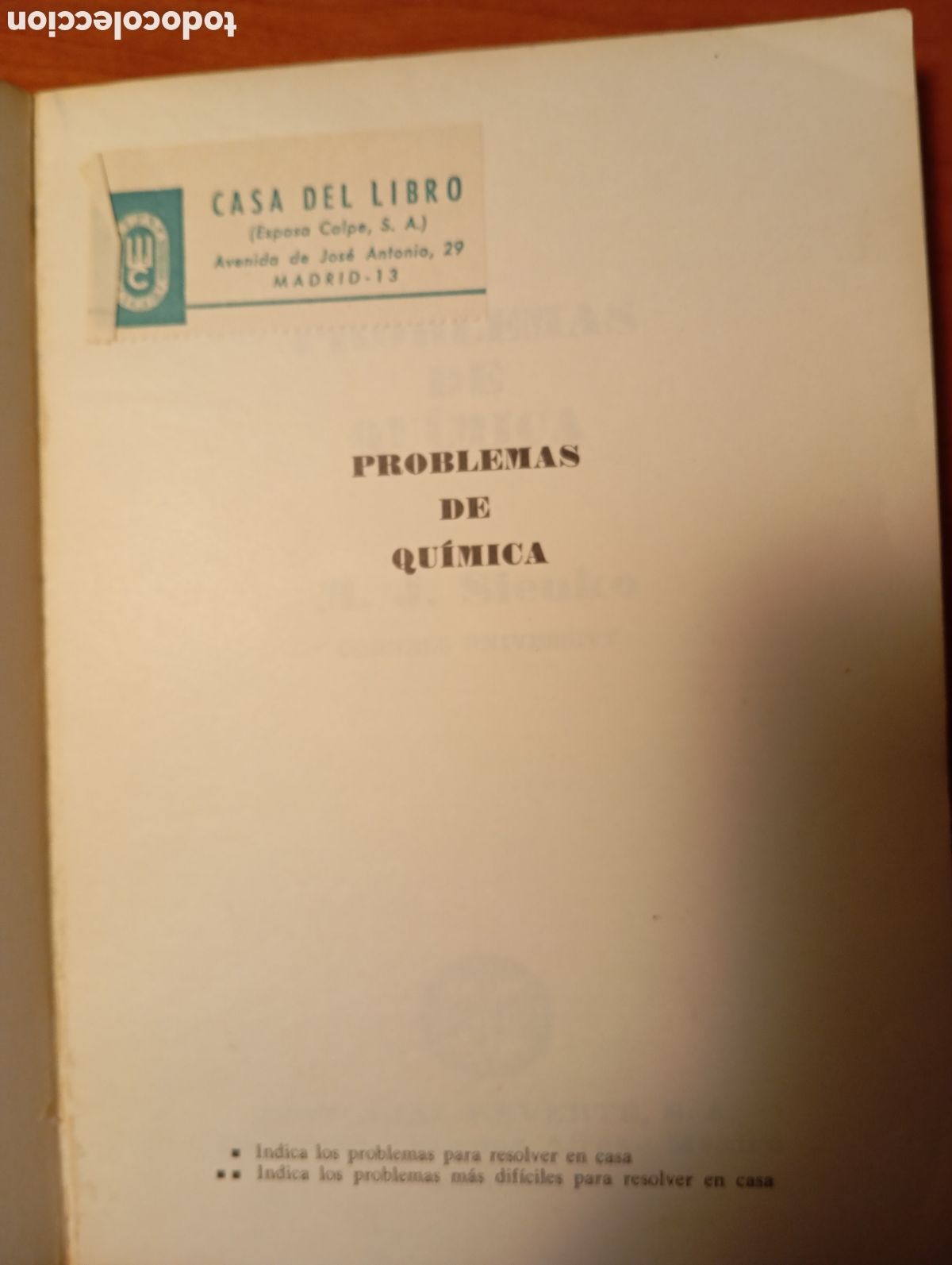 Libros de segunda mano de ciencias: PROBLEMAS DE QUIMICA, EDITORIAL REVERTE. - Foto 3