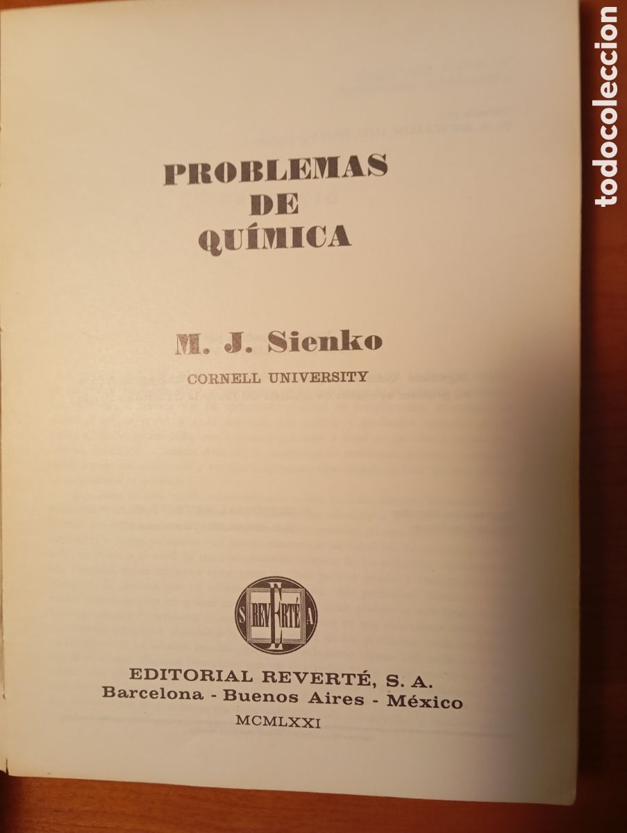 Libros de segunda mano de ciencias: PROBLEMAS DE QUIMICA, EDITORIAL REVERTE. - Foto 4