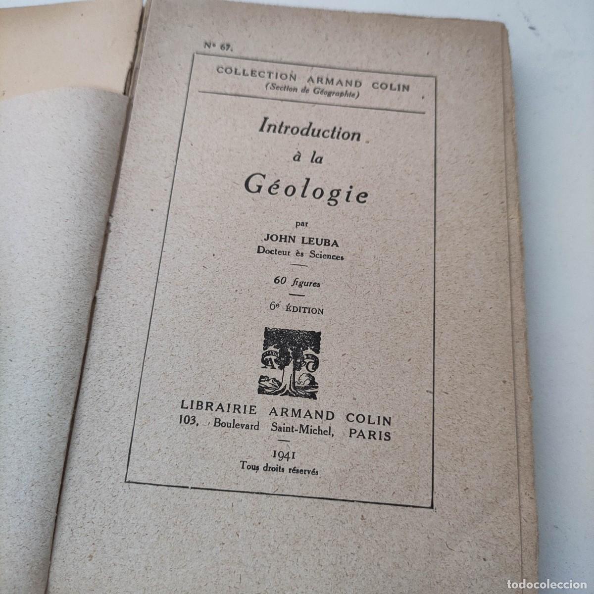 Libros de segunda mano: INTRODUCTION A LA GEOLOGIE - Foto 3