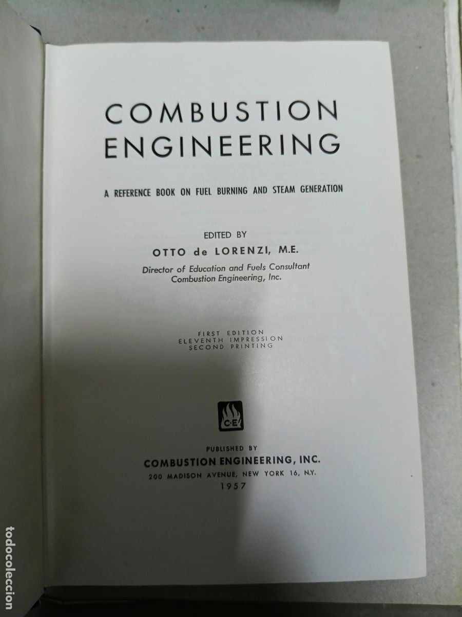 Libros de segunda mano de ciencias: Combustion Engineering Lorenzi, Otto De, M. E. (Editor) - Foto 2