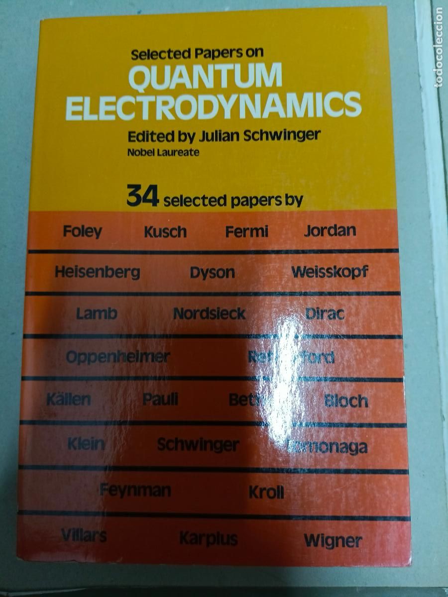 Libros de segunda mano de ciencias: Selected papers on Quantum electrodynamics.,. Schwinger, Julian (Es.) - Foto 1
