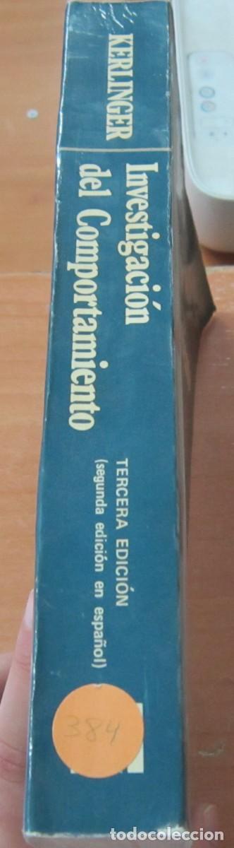 Libros de segunda mano de ciencias: Investigaci&oacute;n del comportamiento, de Fred N. Kerlinger - Foto 2