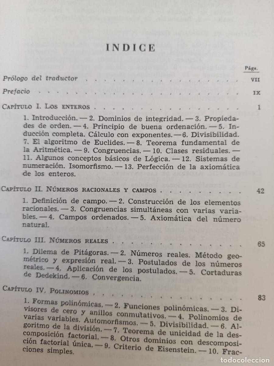 Libros de segunda mano de ciencias: &Aacute;LGEBRA MODERNA - GARRETT BIRKHOFF SAUNDERS MACLANE - Foto 3