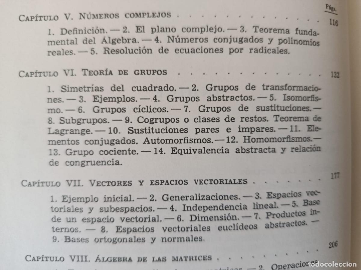 Libros de segunda mano de ciencias: &Aacute;LGEBRA MODERNA - GARRETT BIRKHOFF SAUNDERS MACLANE - Foto 4