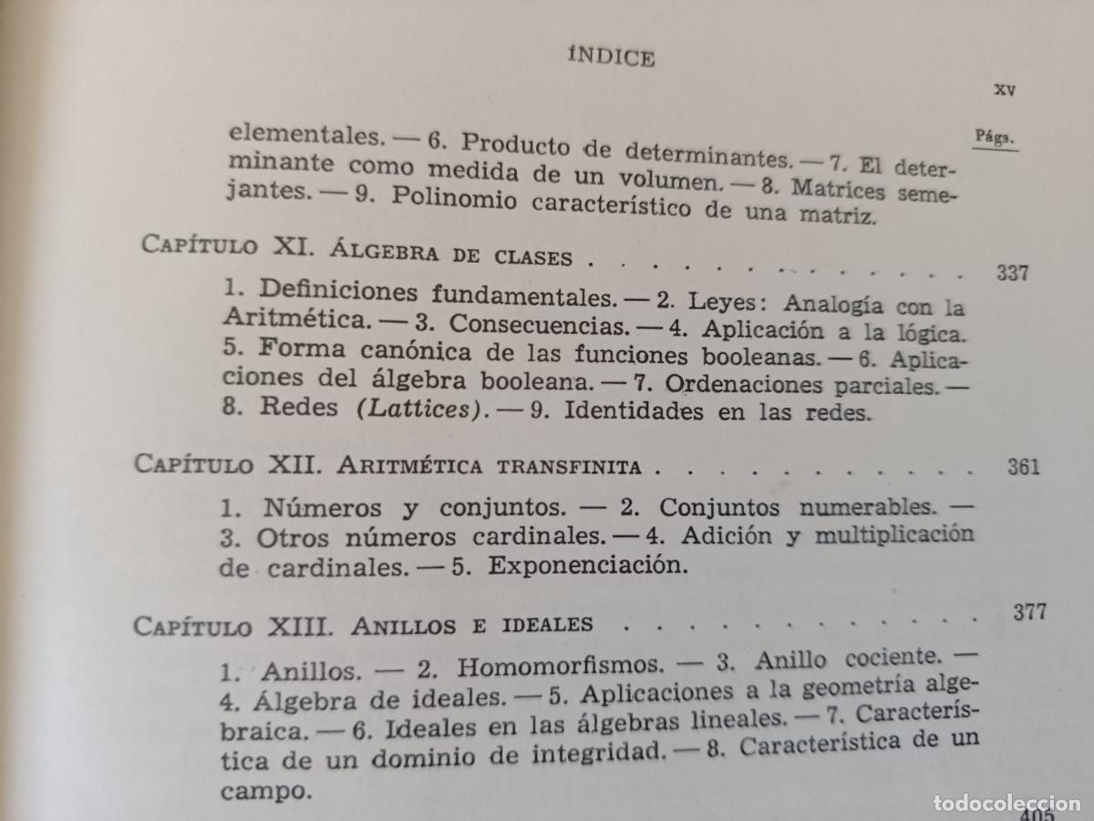 Libros de segunda mano de ciencias: &Aacute;LGEBRA MODERNA - GARRETT BIRKHOFF SAUNDERS MACLANE - Foto 6