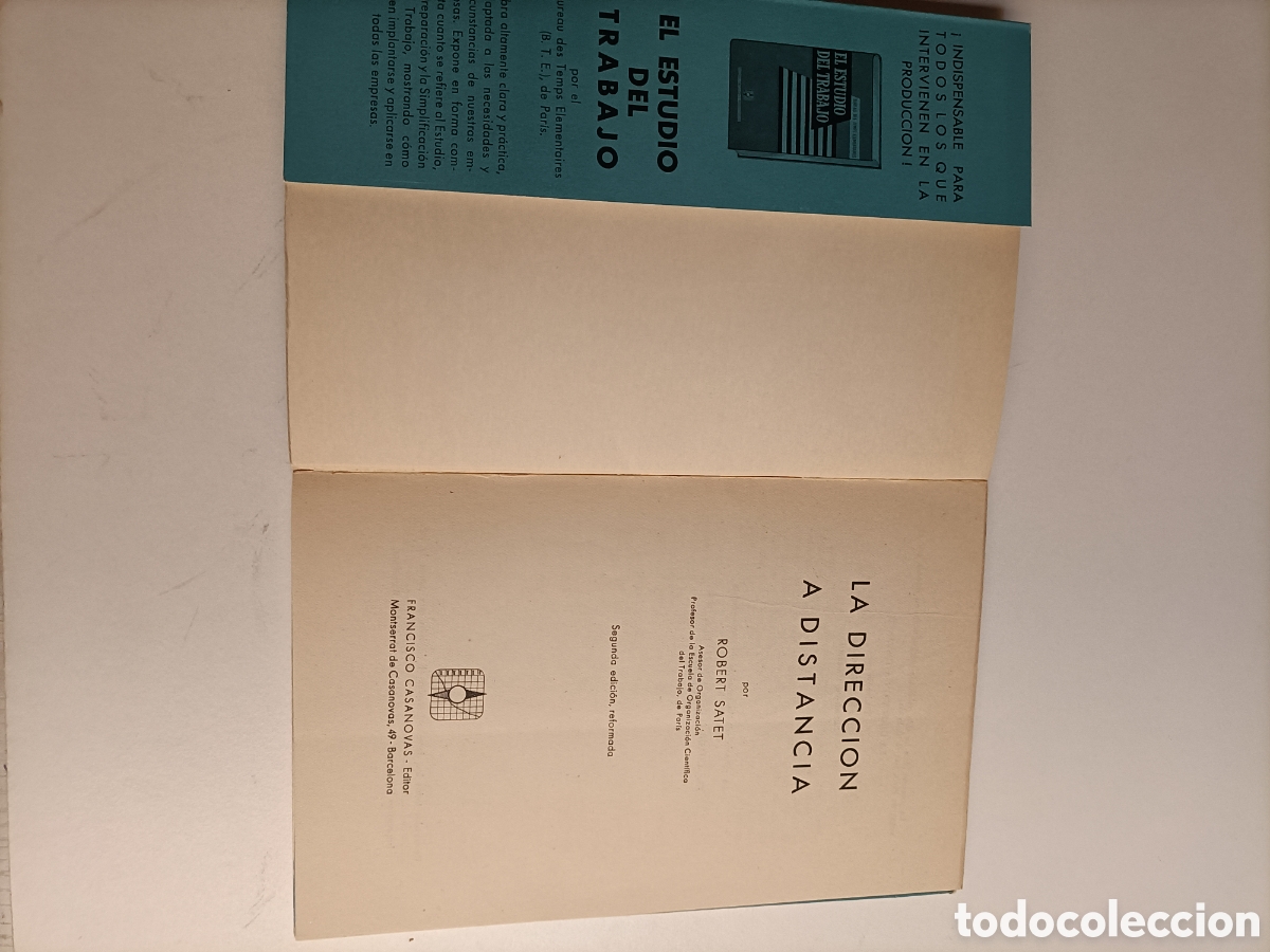 Libros de segunda mano de ciencias: La direcci&oacute;n a distancia. Robert Satet . Industria - Foto 6