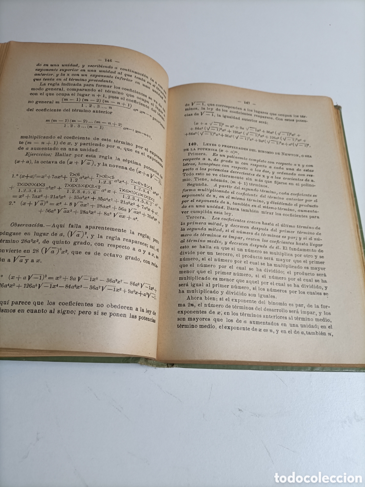 Libros de segunda mano de ciencias: Curso de &aacute;lgebra. Antonio Llardent y Esmet. 1928. Elementos de matem&aacute;ticas - Foto 11