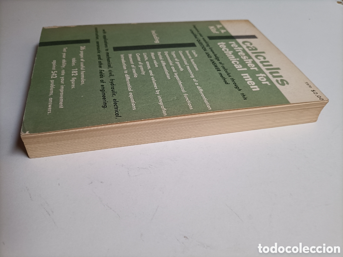 Libros de segunda mano de ciencias: C&aacute;lculus refresher for technical men A A Klaf . Texto en ingl&eacute;s c&aacute;lculos repaso para t&eacute;cnicos. - Foto 5