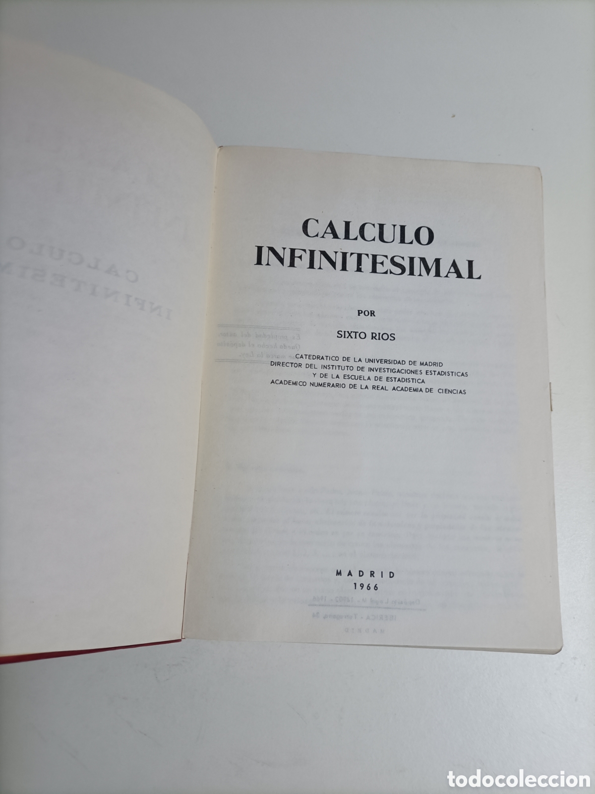 Libros de segunda mano de ciencias: C&aacute;lculo infinitesimal. Sixto r&iacute;os - Foto 8