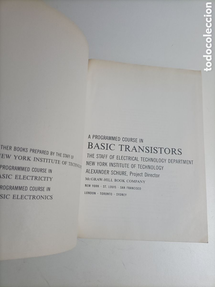 Libros de segunda mano de ciencias: BI. A programmed course in Basic transistors.Institute Technology. Edici&oacute;n en ingl&eacute;s. Ciencia t&eacute;cn - Foto 5