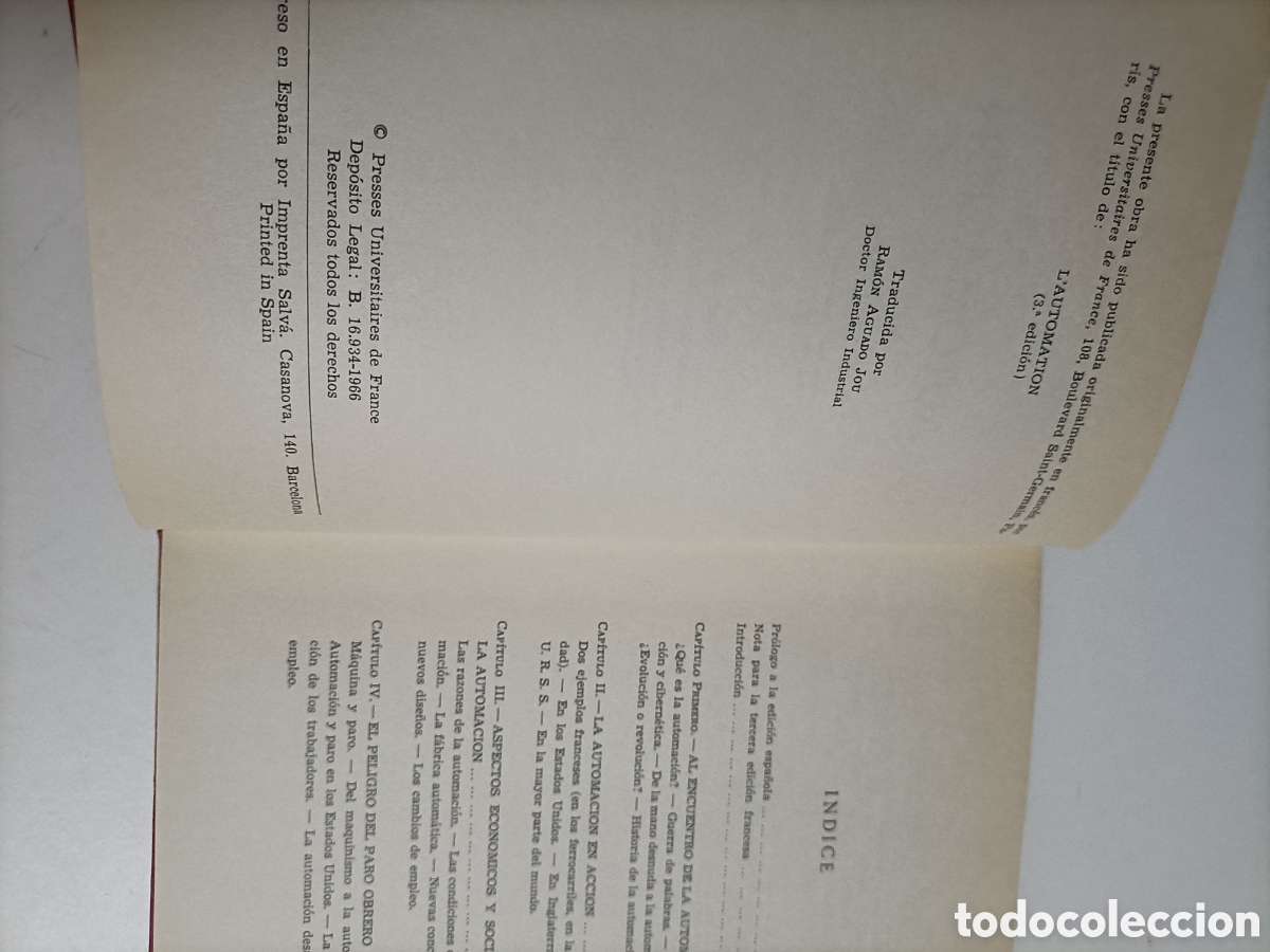 Libros de segunda mano de ciencias: La automaci&oacute;n .Louis Salleron - Foto 2