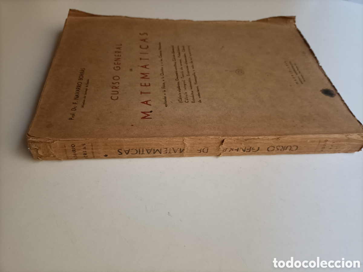 Libros de segunda mano de ciencias: BI. Curso general de matem&aacute;ticas. Navarro Borr&aacute;s 1940 - Foto 4