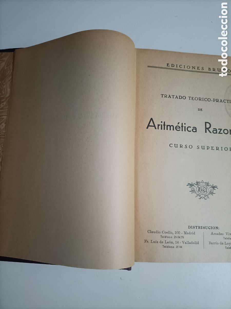 Libros de segunda mano de ciencias: Tratado te&oacute;rico pr&aacute;ctico de Aritm&eacute;tica razonada curso superior - Foto 7