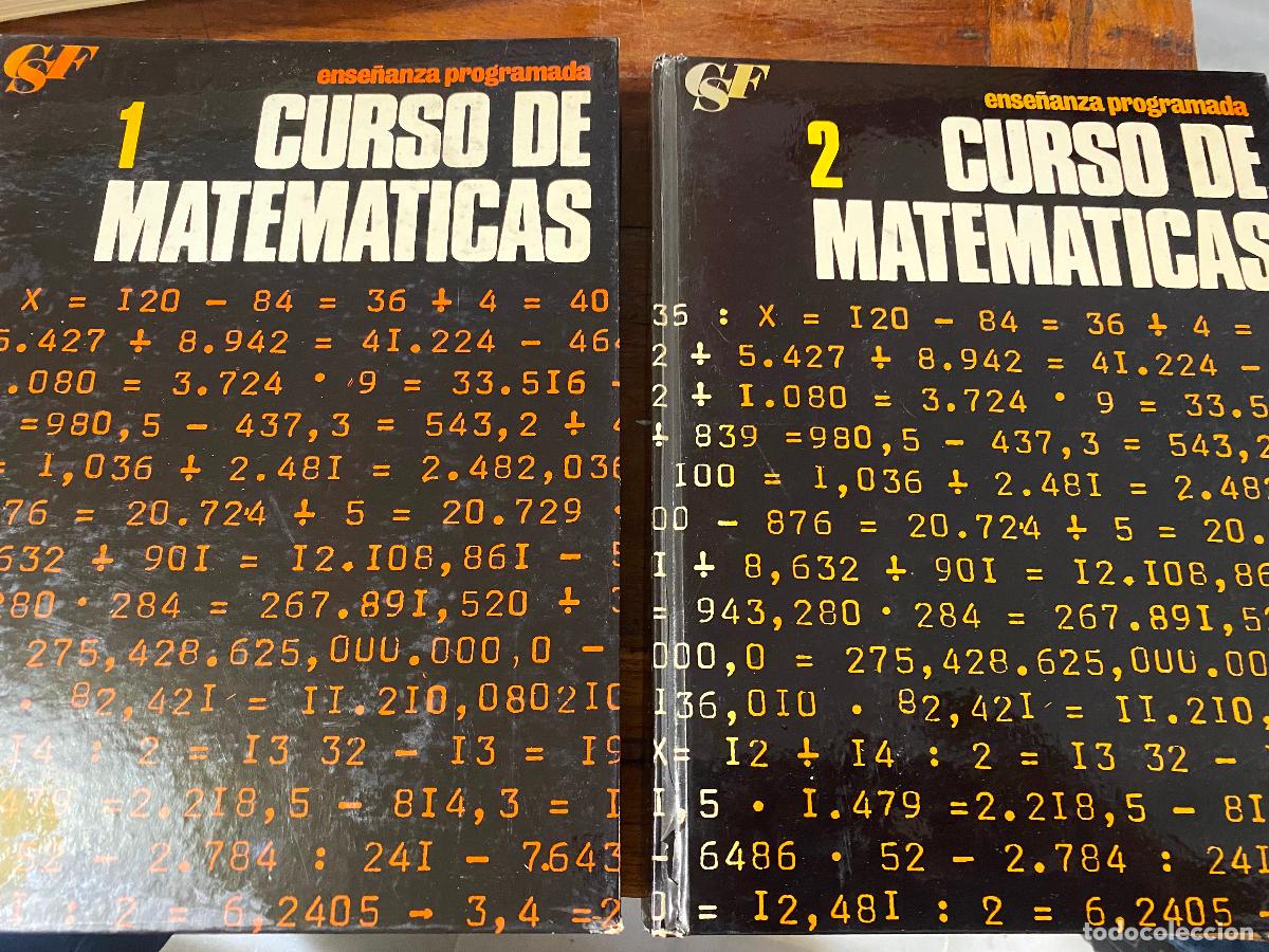 Libros de segunda mano de ciencias: curso de matematicas, ense&ntilde;ana programada 2 tomos - Foto 1